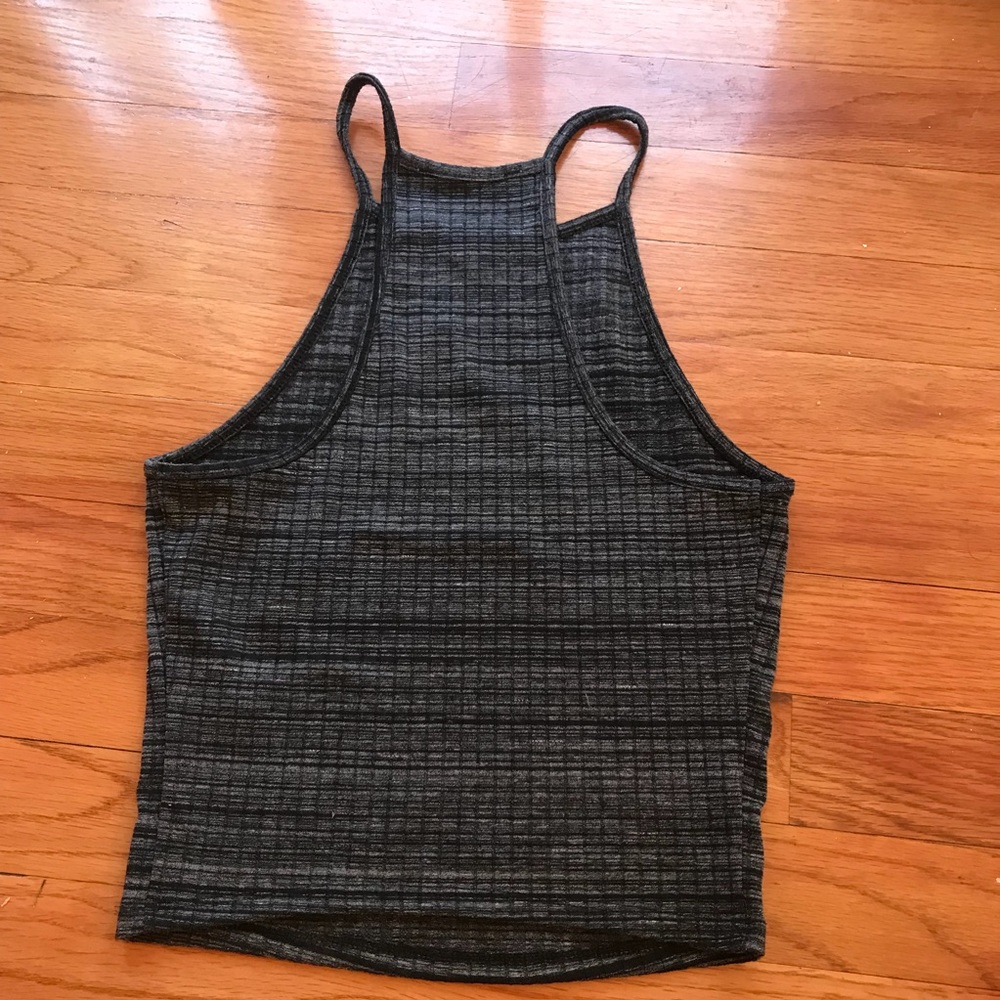 Grey Halter Crop Top